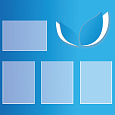 Информационный стенд для школы в синем цвете с листочками 0,84*0,84м 4 кармана А4 арт. ИН1876_2
