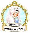 Медаль САМОМУ отважному 8*8см арт. 3742