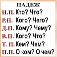 Стенд учебный ПАДЕЖИ 0,5*0,5 м арт 1421