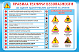 Обучающий стенд по химии ТЕХНИКА БЕЗОПАСНОСТИ 0,6*0,4м. арт. 3205
