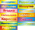 Табличка Название группы ассорти 0,12*0,3м арт. 7419