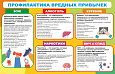 Информационный стенд "Профилактика вредных привычек" 1,4*0,9м. арт. МЕД1853