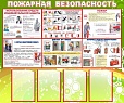 Стенд ПОЖАРНАЯ БЕЗОПАСНОСТЬ 1,2*1м 4 кармана арт. 1300