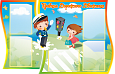 Информационный стенд в детский сад  &quot;Правила дорожного движения&quot; 1,2*0,75м. 5 карманов А4 арт.ДС1037