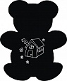 Меловая доска фигурная МИШКА 60*50см арт. 2387