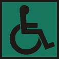 Табличка Доступность инвалидов всех категорий 0,15*0,15м арт. 1916