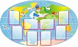 Стенд для школы Планета детства 1,7*1м арт 844