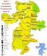 Карта Челябинской области магнитный стенд арт. 2034