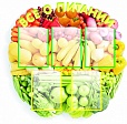 Стенд МЕНЮ Яблоко 0,95*0,95м 5 карманов арт. 6372